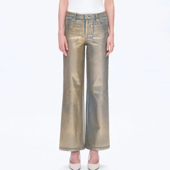 High Rise Wide Leg Denim Jeans  29 - Picture 3 of 4